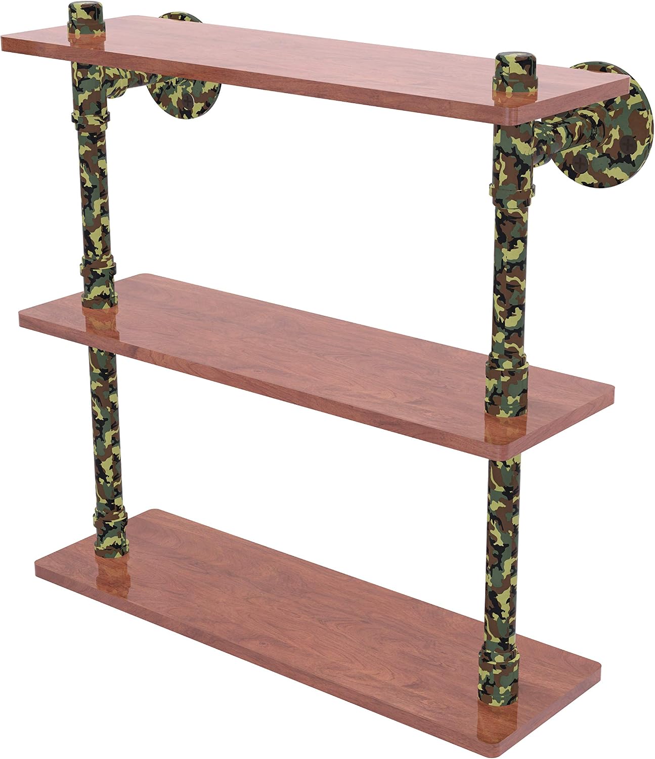 Allied Brass CM-P-490-22-TWS Collection 22 Inch Hardwood Triple Wood Shelf, Military Camo
