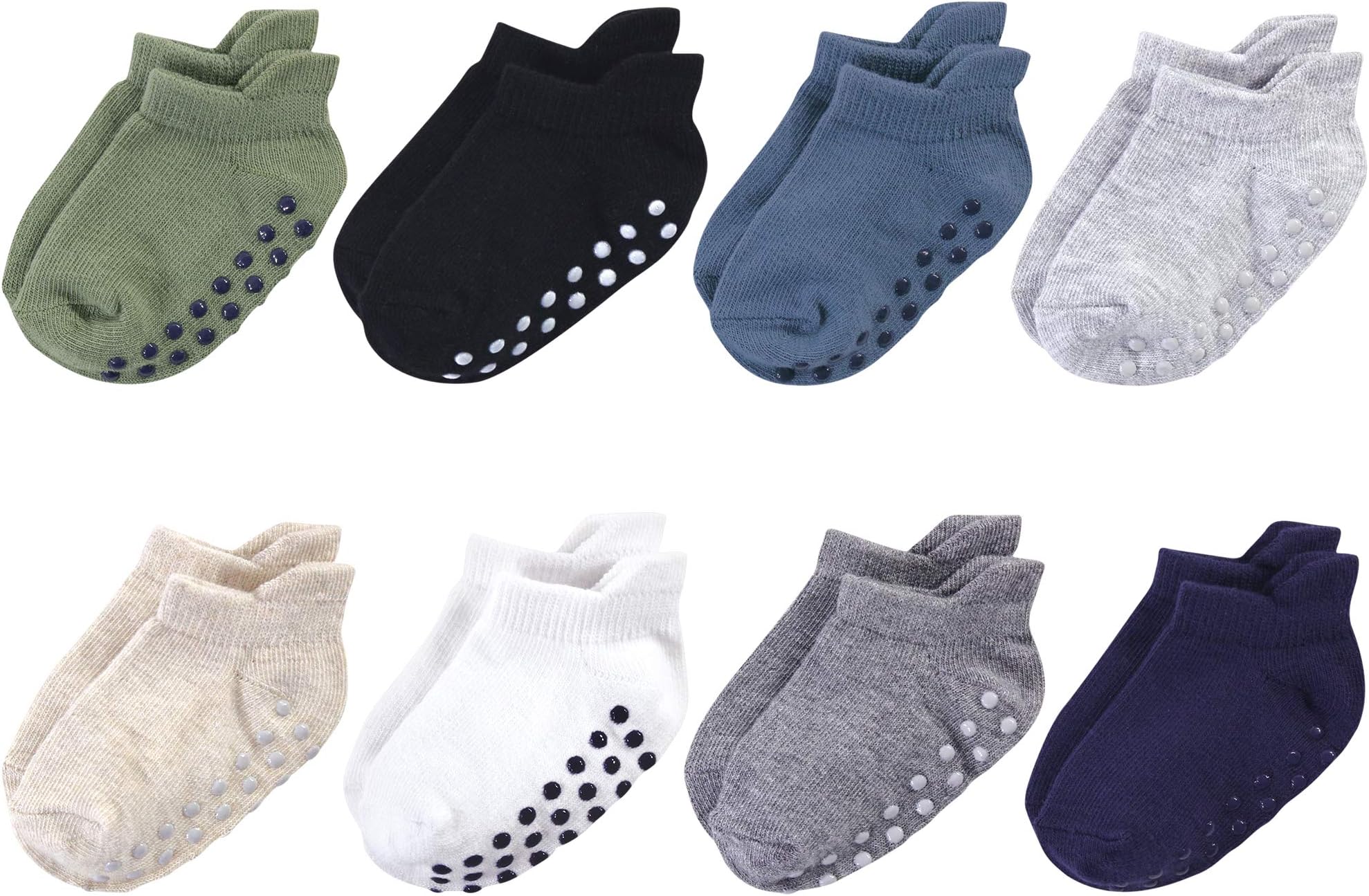 Touched by NatureBaby Organic Cotton Socks with Non-Skid Gripper for Fall Resistance Casual