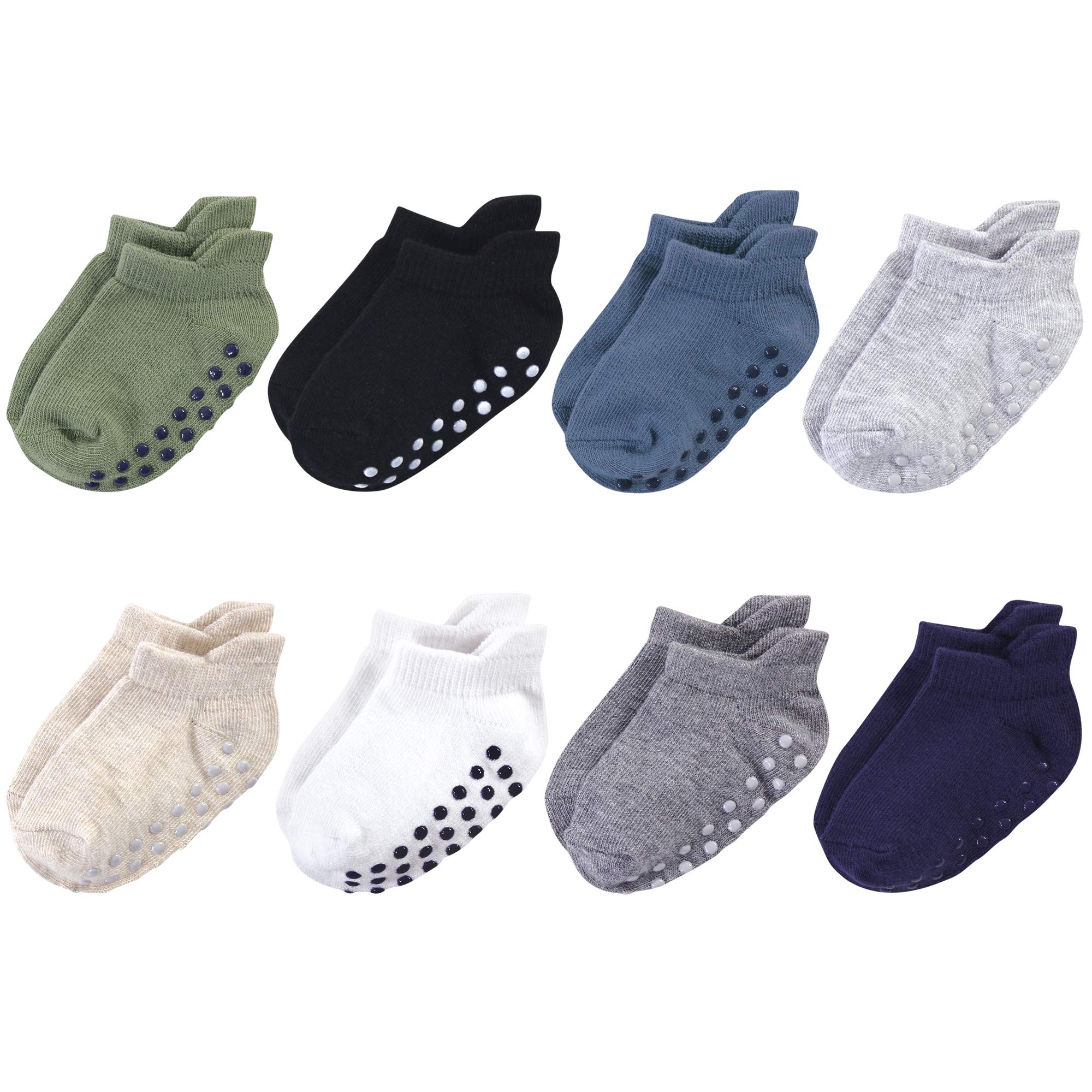 Touched by NatureBaby Organic Cotton Socks with Non-Skid Gripper for Fall Resistance Casual