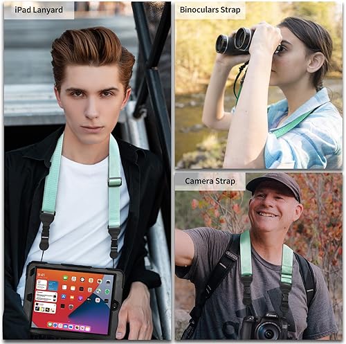 Miniatura 76 de Correa de nailon para iPad, correa ajustable para el cuello de la cámara, cómoda correa de hombro para iPad, tableta de teléfono celular, cámara