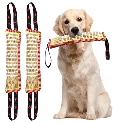 YBCCBY 2 juguetes para mordeduras de perro, almohada de yute, juguete indestructible para perros