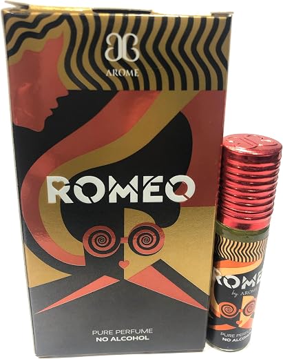 Arome Romeo Attar Perfume For Men Women I Non Alcoholic Roll On Attar I Usable For Gift I Pocket Scent I Long Lasting