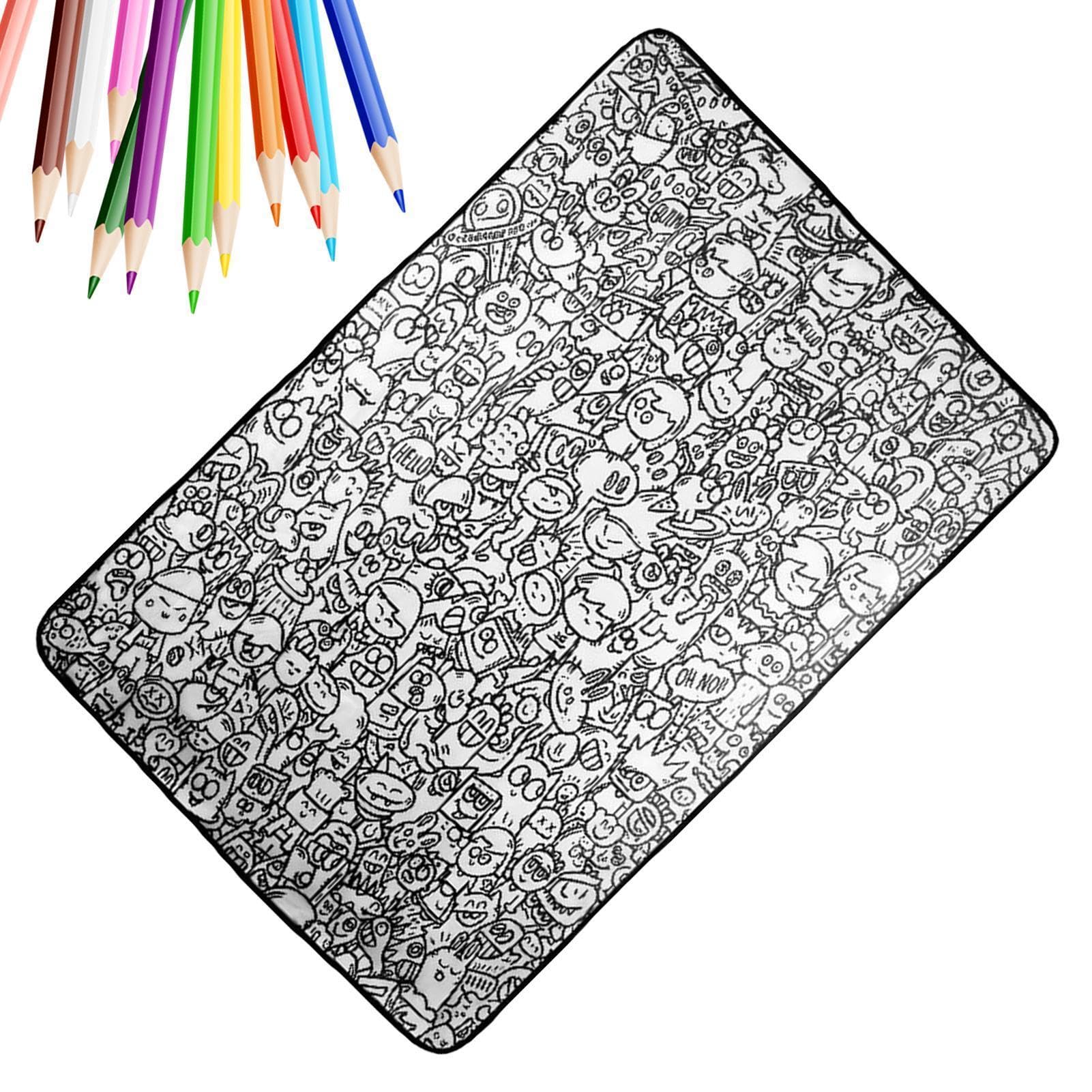 Couverture à colorier DIY le cadeau d'anniversaire original pour garçons et filles