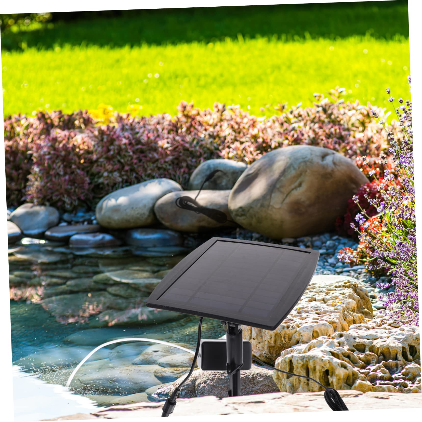 Solarbetriebene Aquarium Luftpumpe Bsv-ap005 für Fischbecken | 3, 7v 1800mah, 1l/min Fördermenge, Kunststoffgehäuse, 50 Db, Rund 22 Stunden Laufzeit Zufällige Farbe