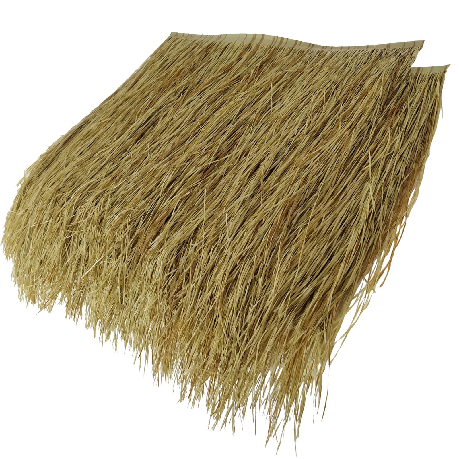 Pas d'entretien Thermofusible Chaume Panneaux Paille,PE Ignifuge Et Plus Sûr,Postuler à Tiki Bar Hawaïen Parasol Abri Jardin Gazebo DéCoration De Toit(Size:30pcs,Color:Jaune Ordinaire)