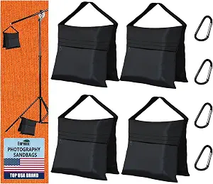 Eurmax USA 4-Pack Sandbag Weights for Photography and Equipment Stabilization