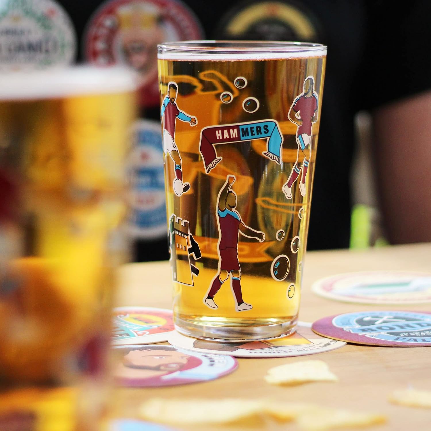 Boot & Ball West Ham Pint Glass, Multicolor - Image 4