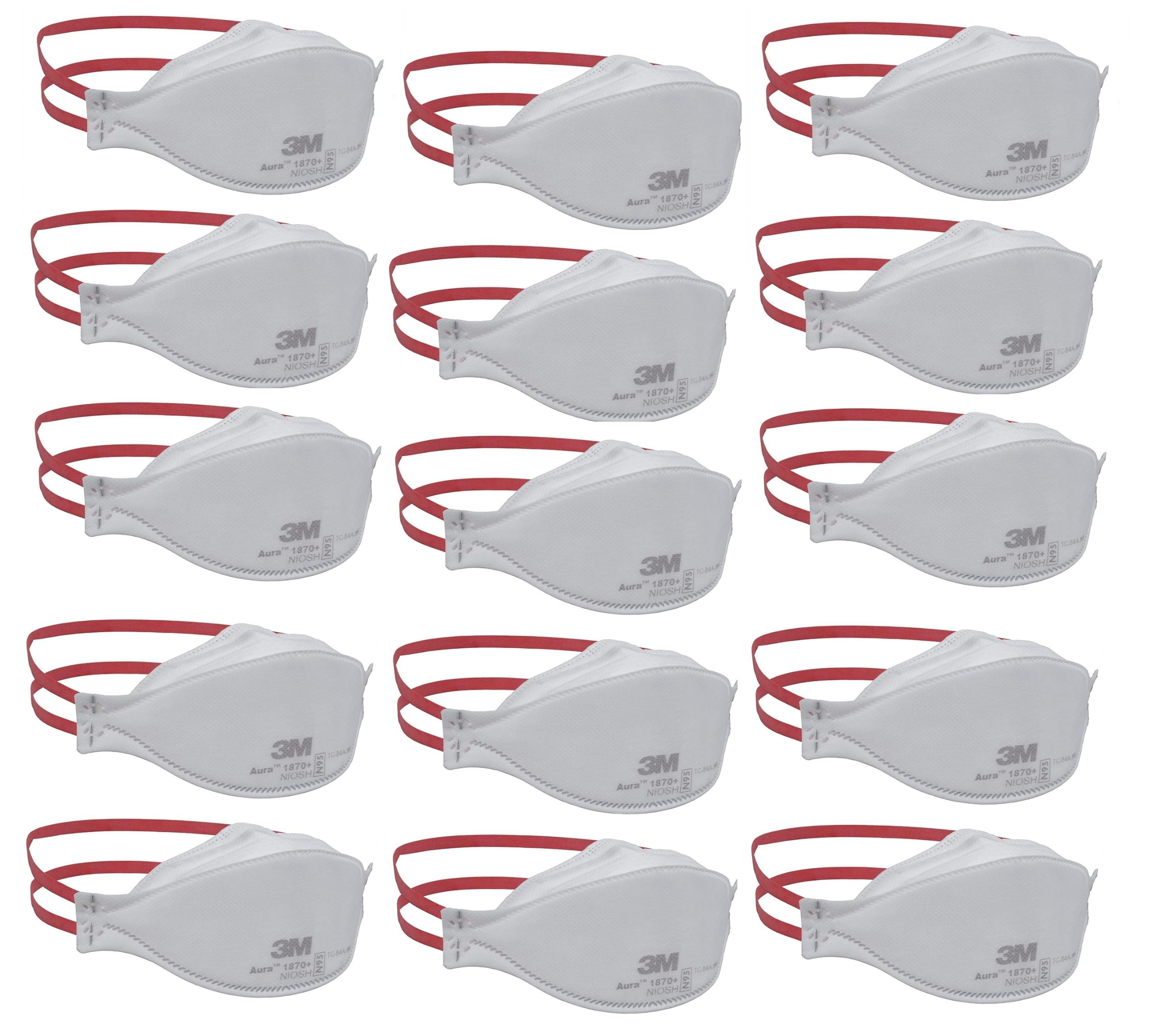 3M N95 Aura 1870+ Flat Fold Disposable Respirator (White, Pack of 15) (B0CMTLFL9T) Amazon Price History, Amazon Price Tracker
