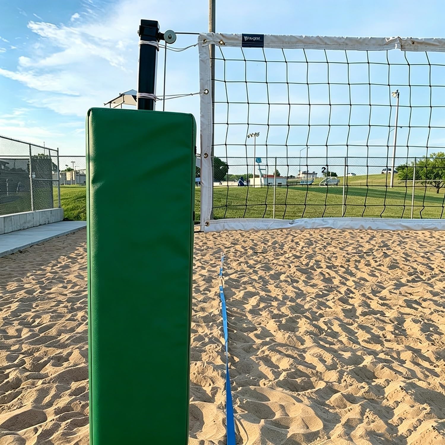 AVLLSO Basketball Pole Pad 6ft Tall Square Pole Protector Pad for Playground Parking Garage, 3x3/ 4x4/ 5x5/ 6x6/ 7x7/ 8x8, Safety Pole Pad, Impact - Resistant(Green,4"X4"(10X10CM))