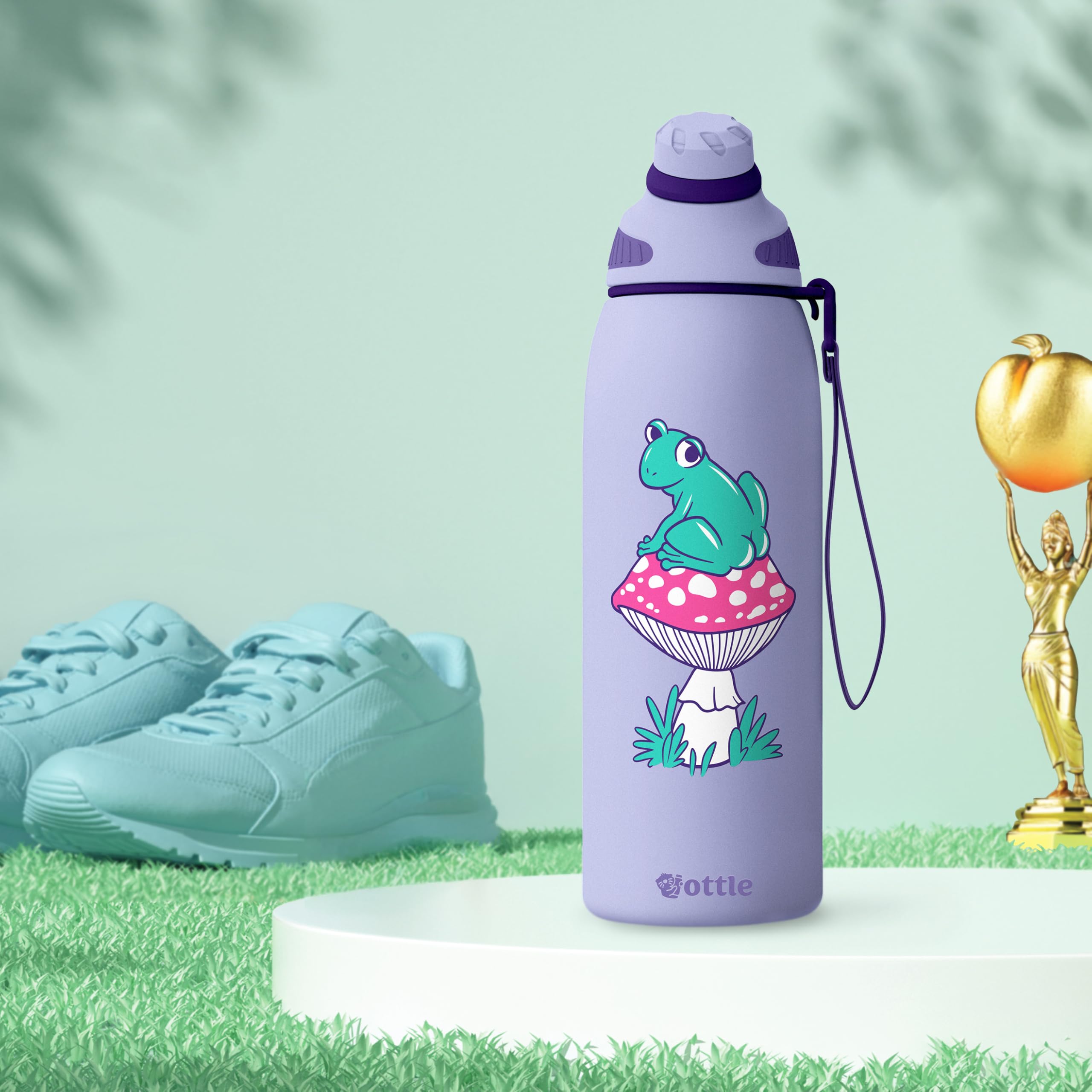 Ottle Isolierte Trinkgläser aus Edelstahl mit breiter Öffnung, BPA-frei, auslaufsicher, groß, wiederverwendbar, niedliches Reise-Wasserflasche, Geschenk für Damen, Herren, Mutter, Sie und Ihn (frecher