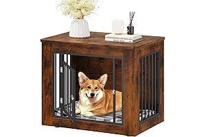YITAHOME End Table with Included Dog Crate For Medium Dogs