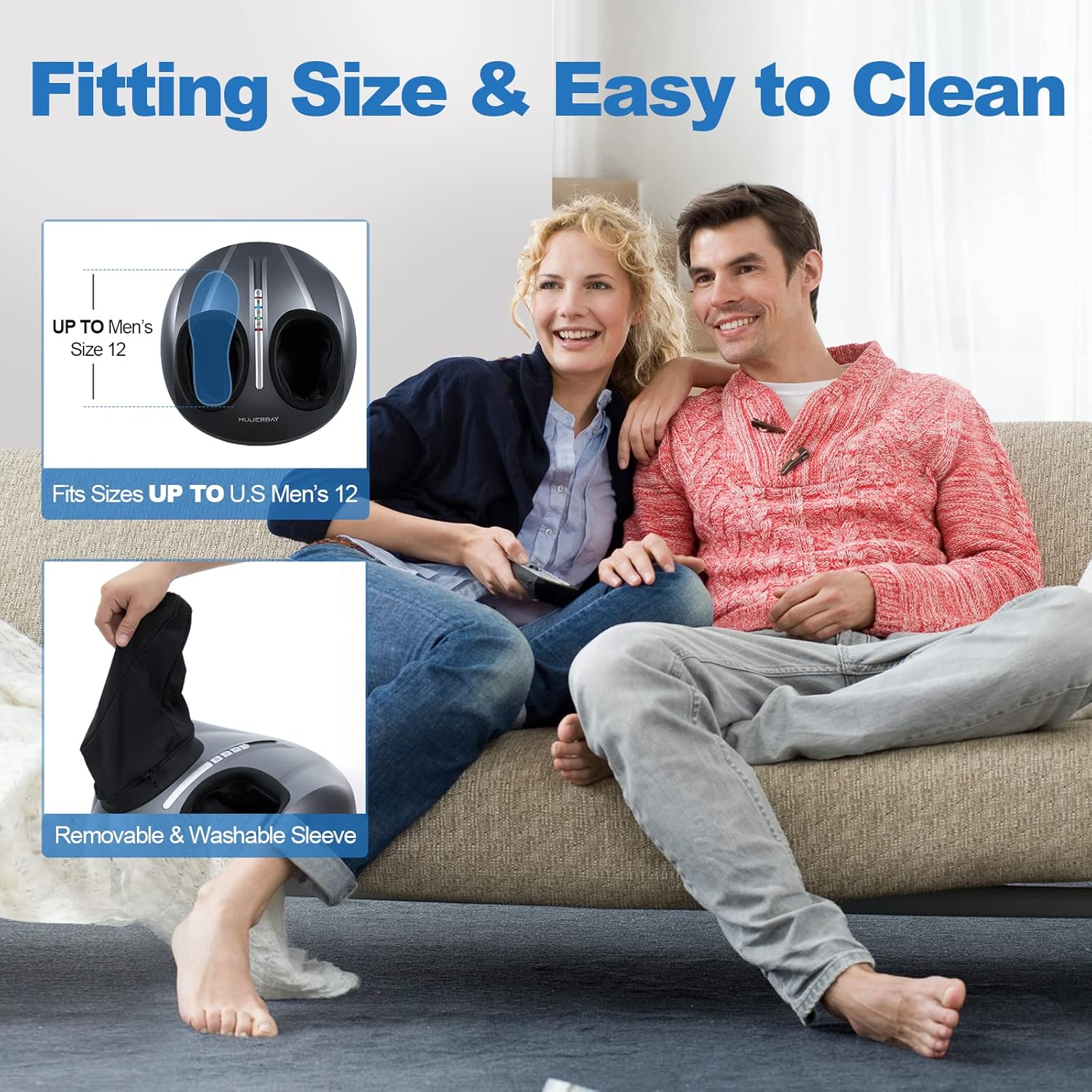 Foot Massager with Heat, MUJERBAY Shiatsu Foot Massager, 3 Modes, 3 Intensities Deep Kneading Foot Massager Machine, Remote Control, for Plantar Fasciitis Feet Massage, Up to Size 12 : Health & Household