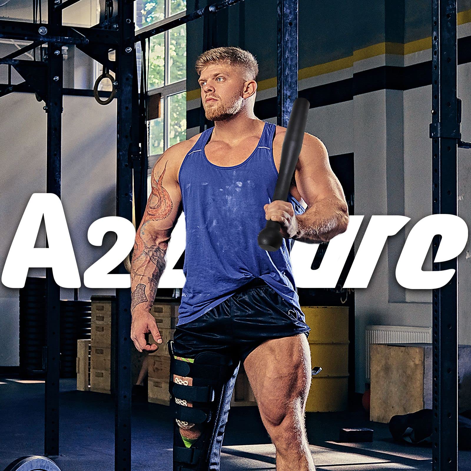 A2ZCARE Steel Mace Exercise Club - Heavy Duty Steel Indian Clubs - Perfect for Strength Training, Full Body Workout and Rehabilitation