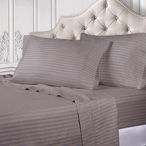 Miniatura 32 de Superior Juego de sábanas de algodón egipcio de 4 piezas, 1000 hilos, diseño moderno, sábanas sostenibles, básicos de lujo, sólidas, sábana bajera A