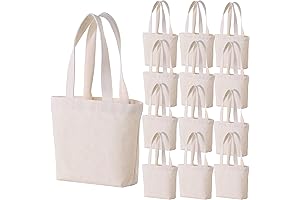 10" x 8" x 3" Mini Canvas Tote Bag