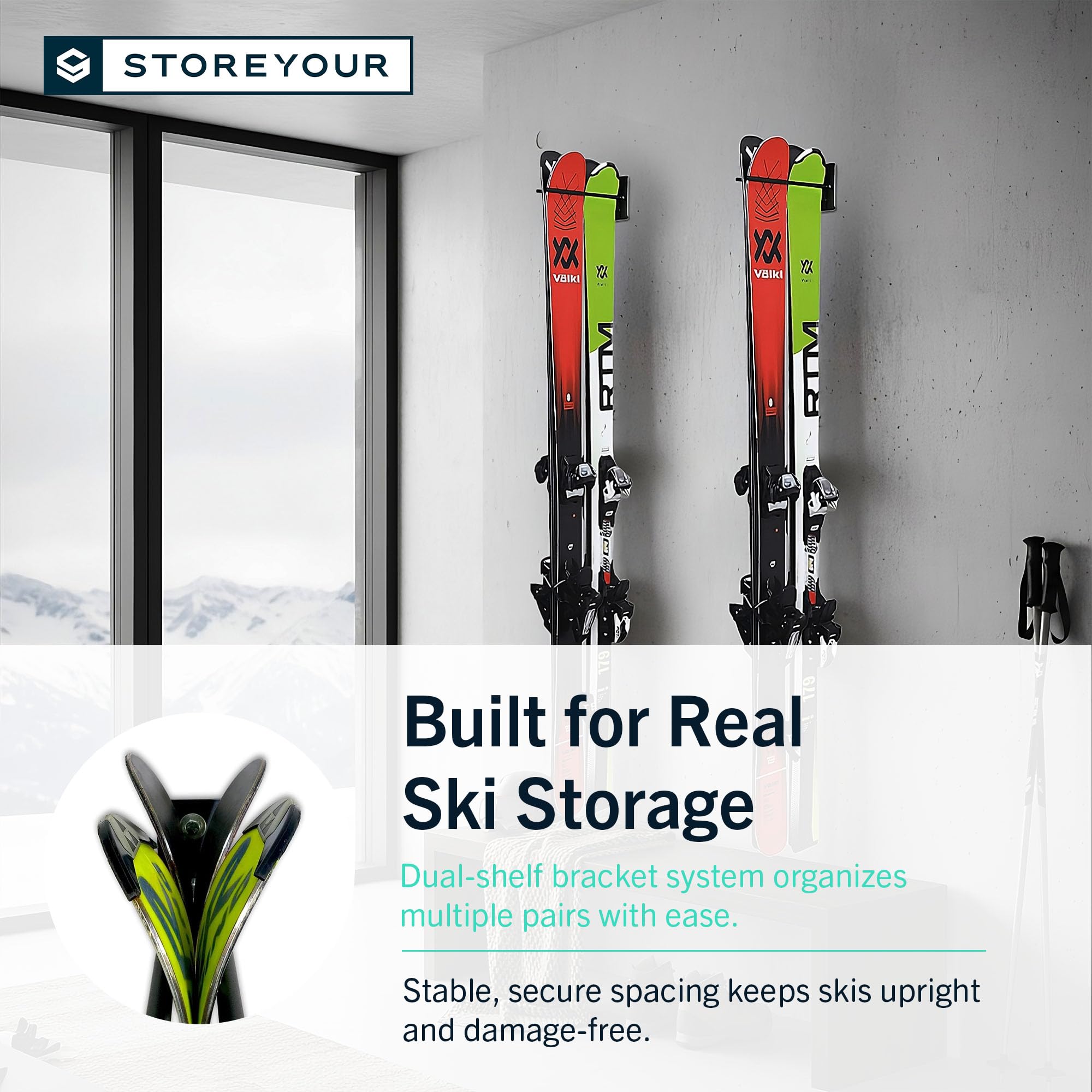 Amazon | StoreYourBoard ストアユアボード スキー収納ラック スキー板