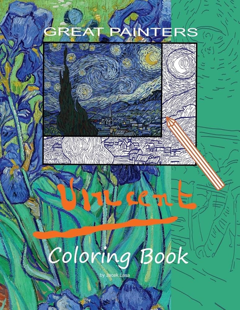 Amazon.co.jp: Great Painters Vincent Coloring Book : Lasa