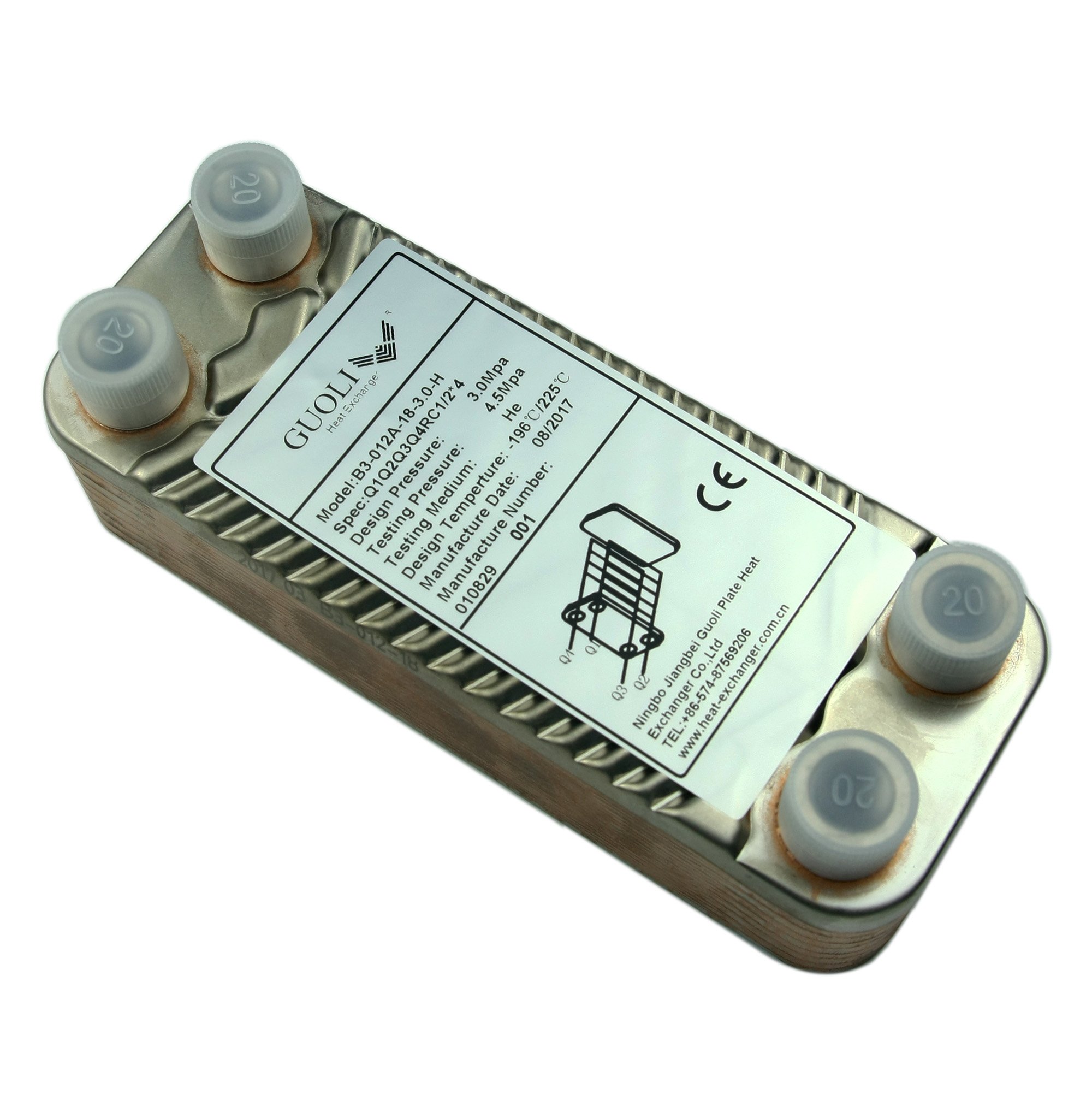 Brazed 18 Plates Heat Exchanger and Wort Chiller,Copper Brazed Wort Chiller R1/2