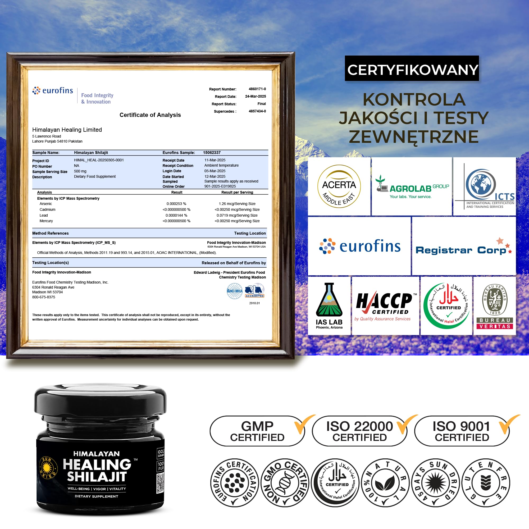 Czysta Żywica Shilajit Himalajska 50 g | Gold Grade | Kwas Fulwowy i Huminowy | 85+ Minerałów Śladowych | Suplement Diety