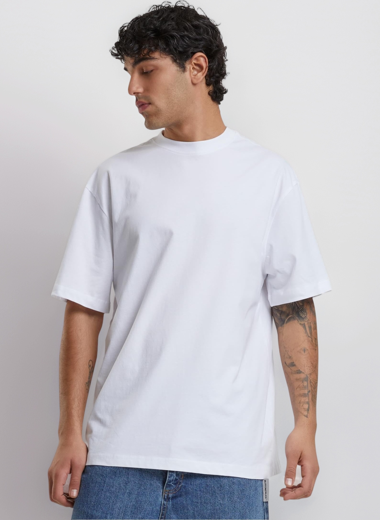 Men's Tall Tee Oversized Short Sleeves T-Shirt with Dropped Shoulders, 100% Jersey Cotton