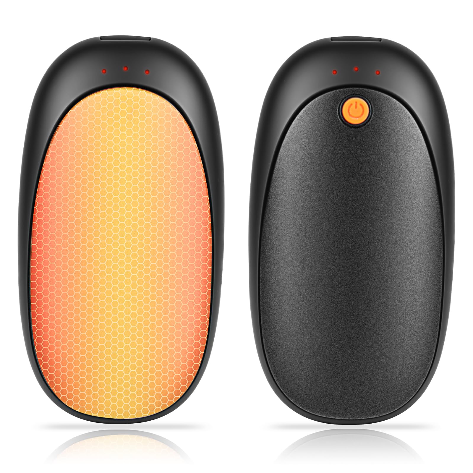 Magnetic Hand Warmers Rechargeable 2Pack, 6000mAh Electric Portable Pocket Handwarmers/ 3 Heating Modes/ 20Hrs Long Heating/Type-C Electric Split/Gifts for Women Men, (Black)