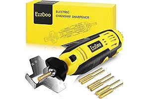 Electric Chainsaw Sharpener Kit with TITANIUM-PLATED Diamond Bits