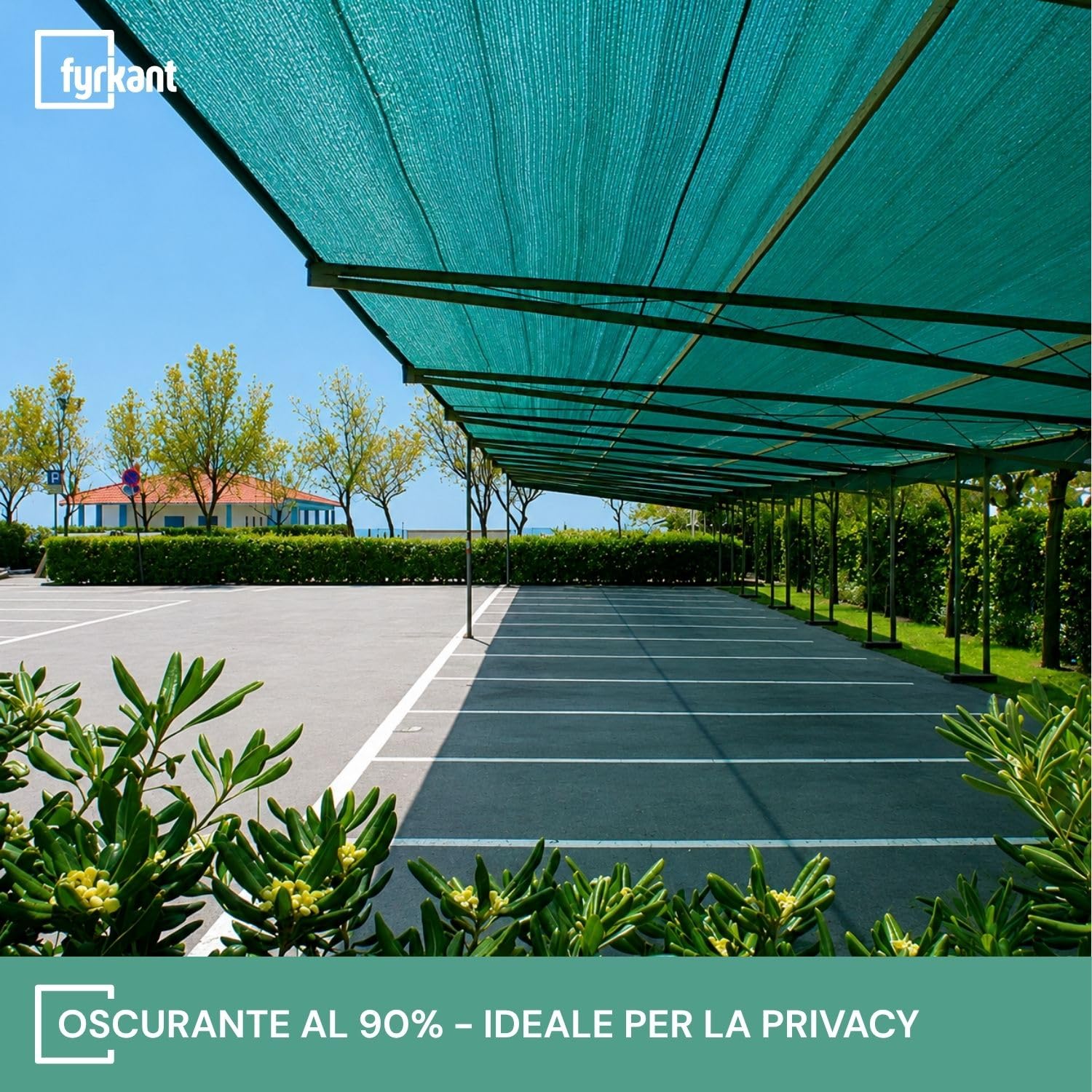 Rete Telo Ombra Ombreggiante Frangivista Frangisole Verde Oscurante per Recinzione e Giardino - Varie Misure