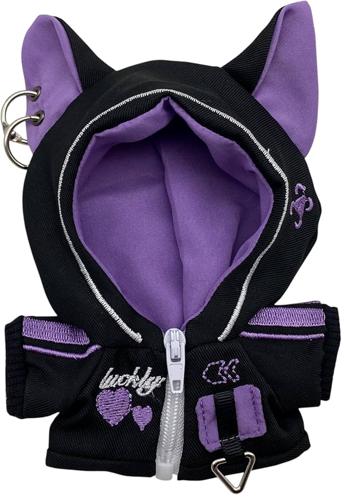 Amazon.co.jp: AXLUCE-ぬい服-猫耳サイバーパンクパーカー-ぬいぐるみ