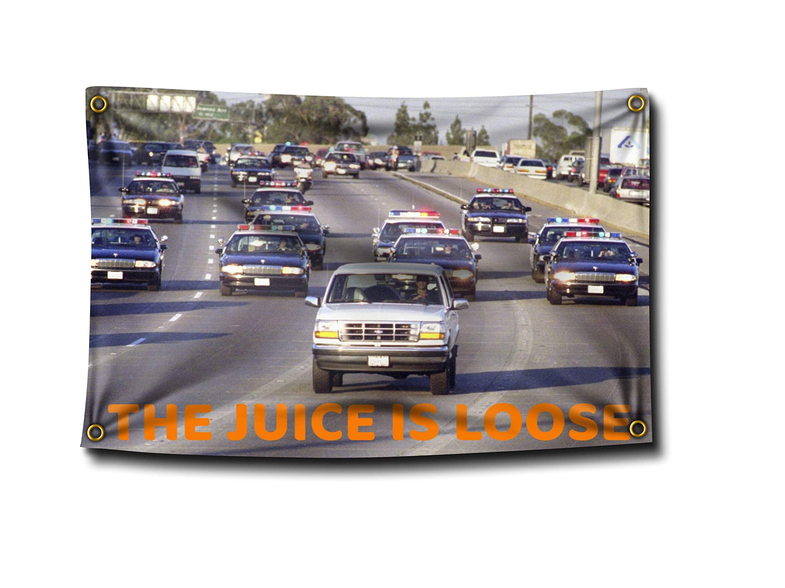 Banger - The Juice Is Loose Flag Banner College Dorm Frat OJ Simpson