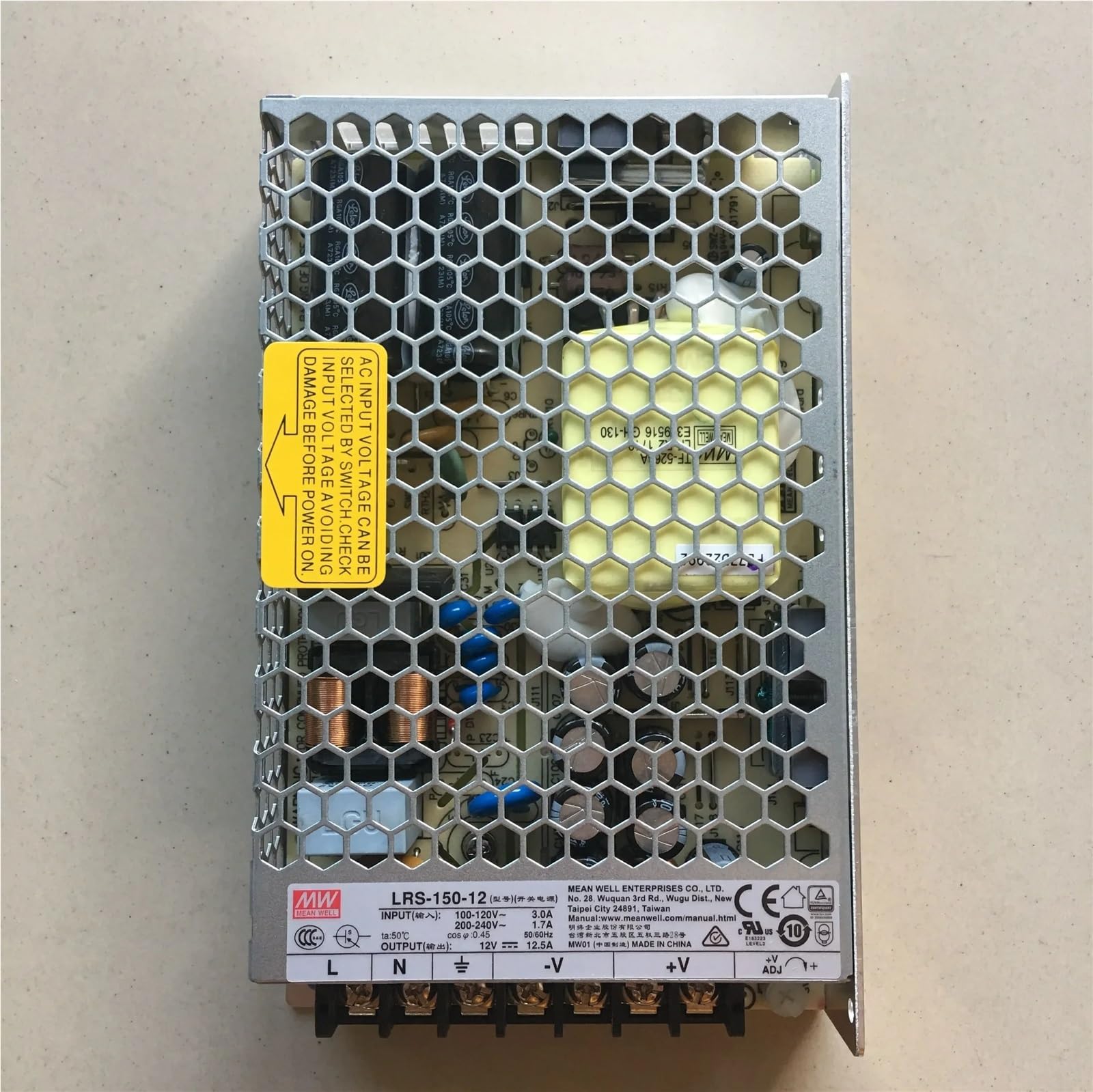 Alimentatore da Banco,Alimentatore da Laboratorio LRS-150-12 LRS-150-15 LRS-150-24 LRS-150-36 LRS-150-48 Alimentatore a Uscita Singola da 150 W(LRS-150-24)