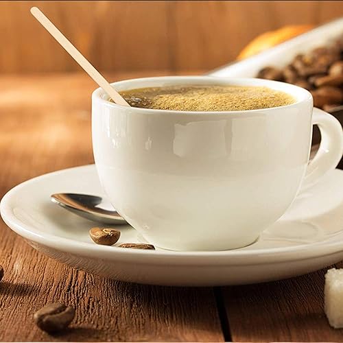 Miniatura 4 de KAIXUAN WOOD 1000 palitos de café de 5.5 pulgadas de grosor, agitadores de madera, agitadores de café de madera, agitadores de café para té, crema,