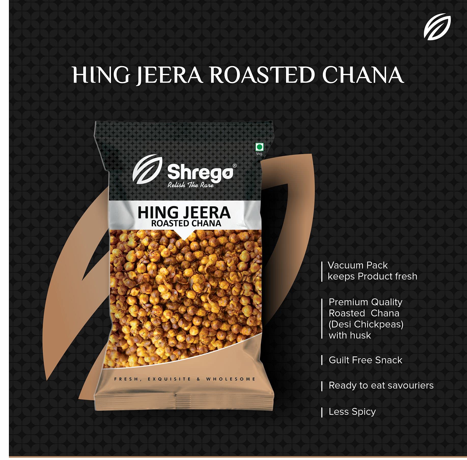 SHREGO Hing Jeera Roasted Chana, Snack and Namkeen, Vacuum Packed (750 Gm) - Image 4 thumbnail