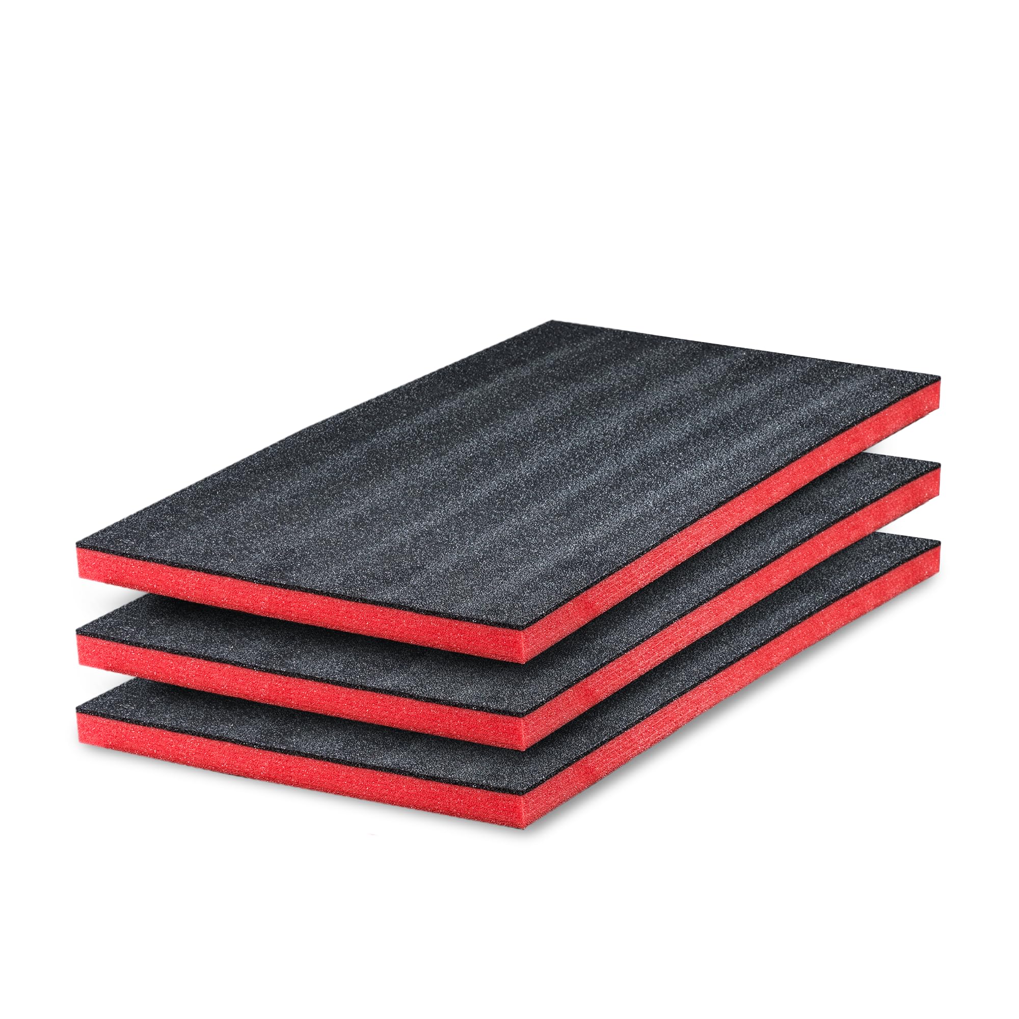 Shadow Foam Multilayer Schaumstoff 600x400x50 mm 3 Stück Werkzeugeinlage Rot Schwarz