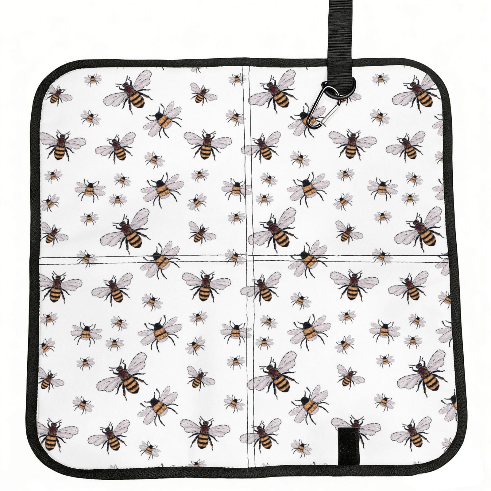 ERCgad Funny Bees Print Foldable Seat Cushion Portable Chair Pad Lightweight Travel Outdoor Office Home
