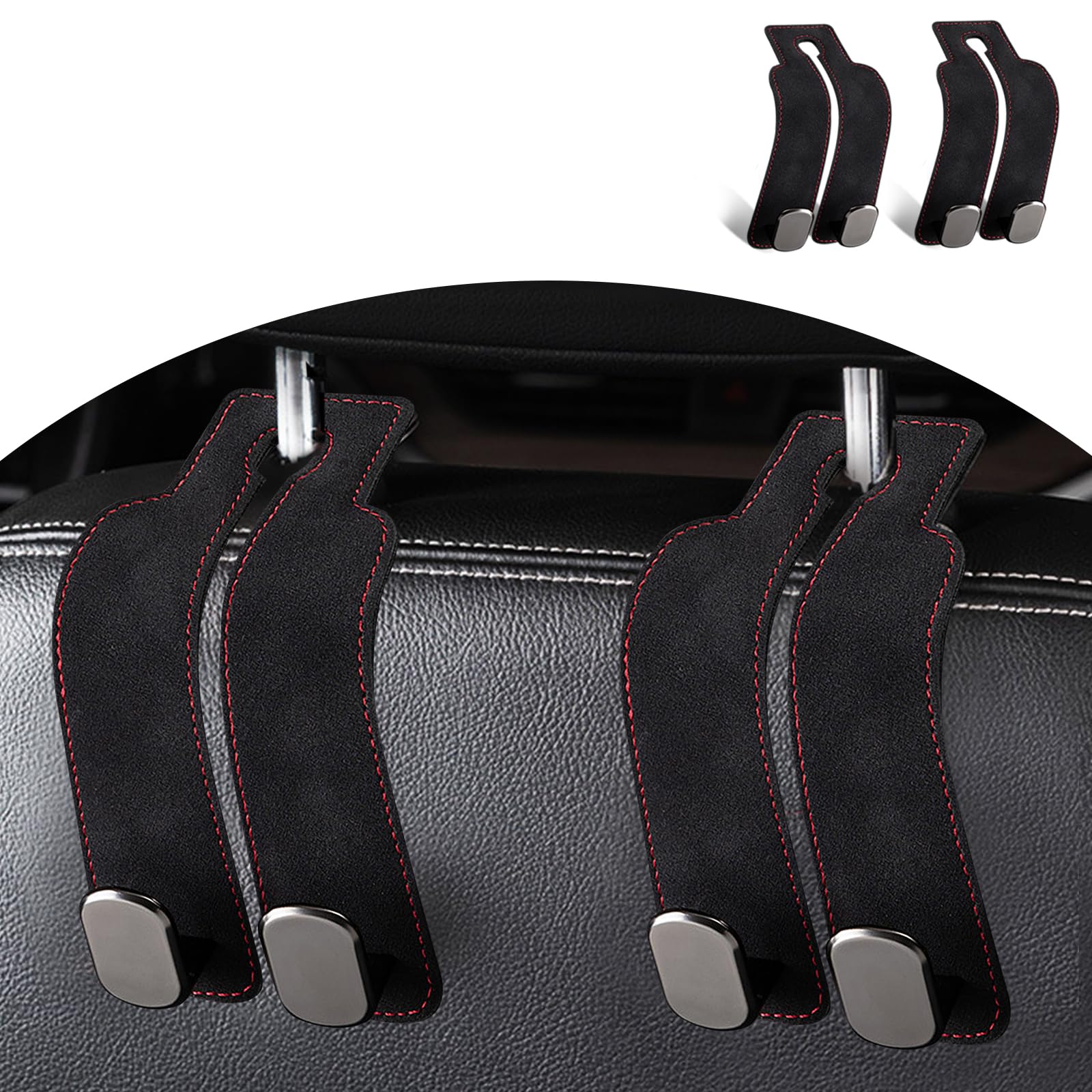 2pcs Sedile Auto Schienale Doppio Gancio Personalizzato Sedile Schienale Gancio per Auto Veicolo Accessori Interno Metallo s20241212864 | IT