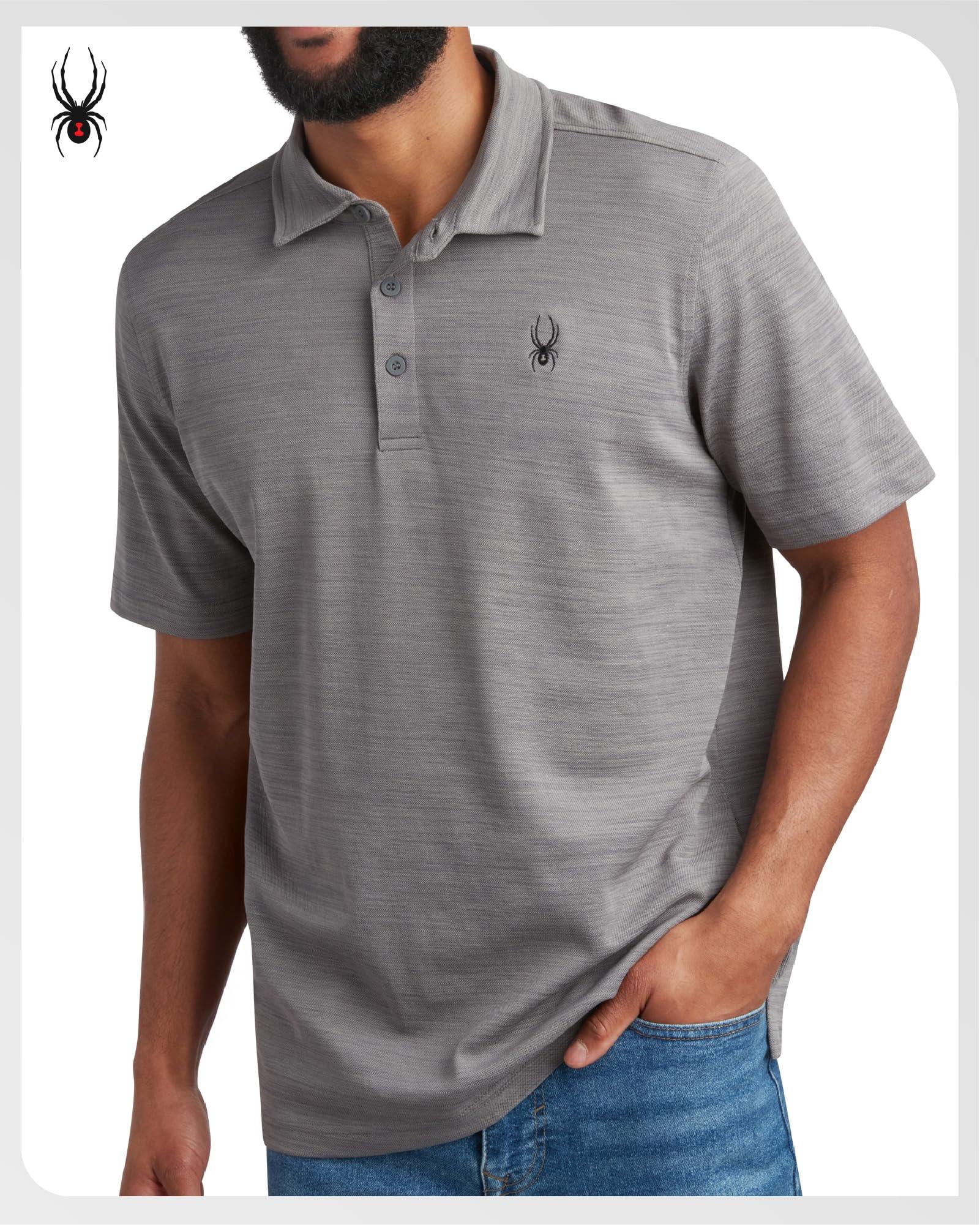 Spyder M Golf Perf Polo SS Polo Uomo (Pacco da 1)