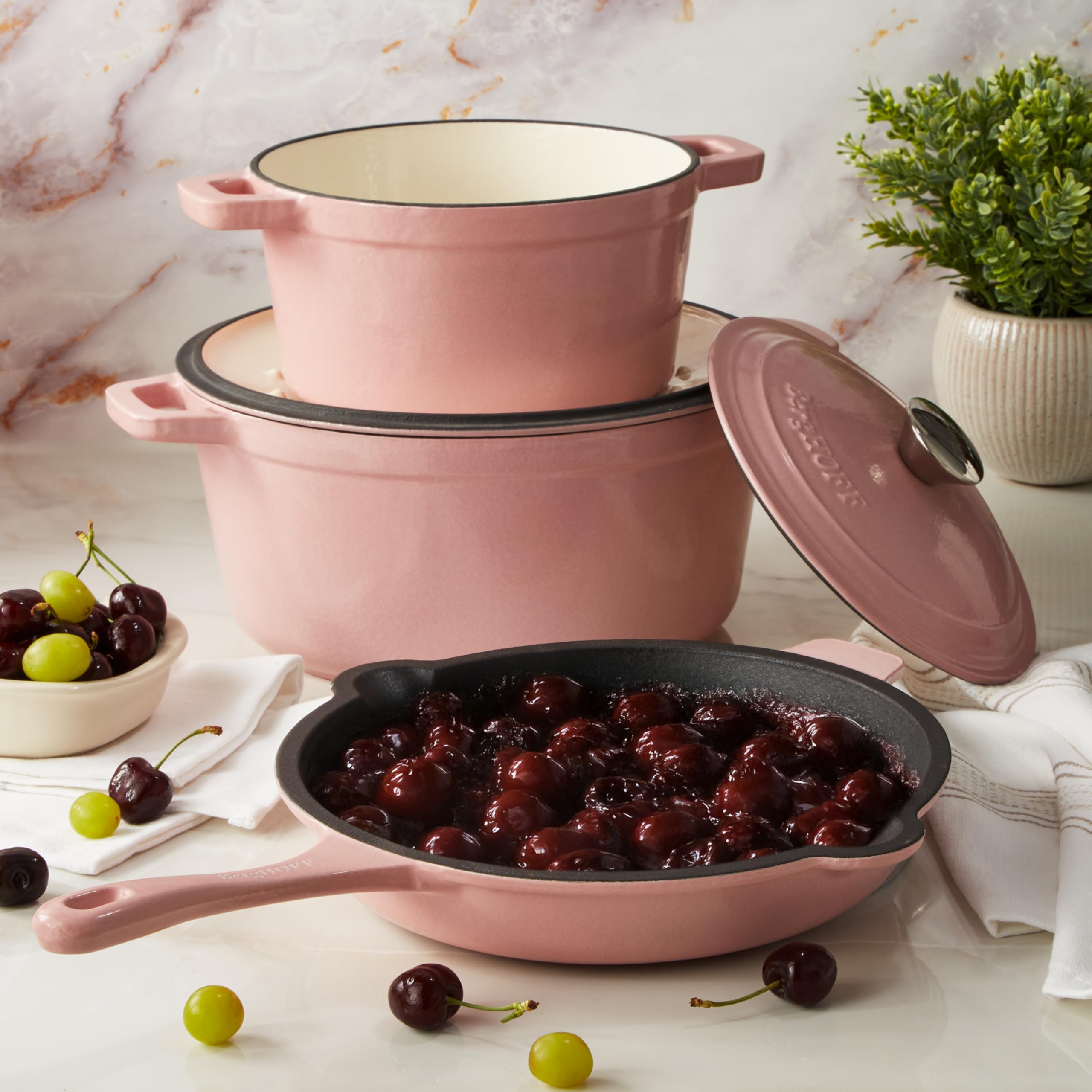 オルゴナイト バラ ディープローズクォーツ＆ ガーネット Amazon.com: Berghoff Neo 7qt Round Enameled Cast Iron Dutch Oven