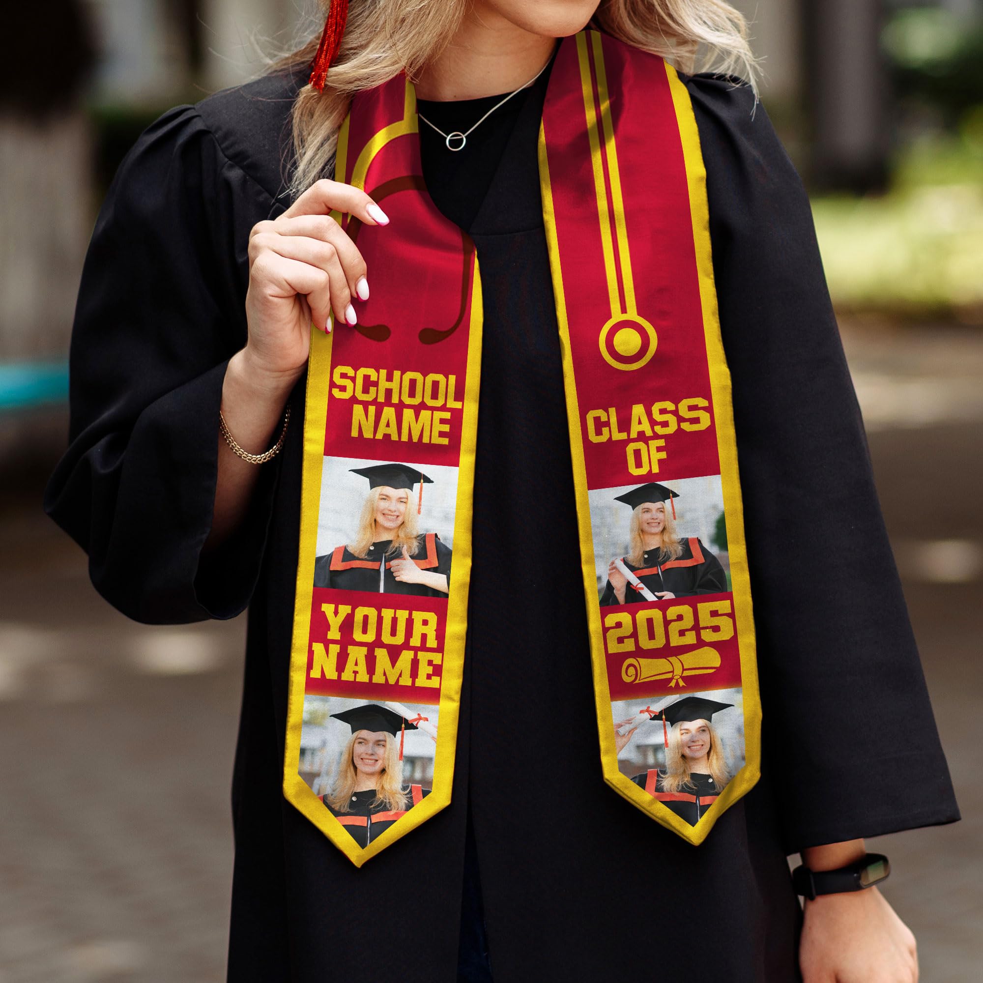 Customized Nursing Graduation Stole/Sash, RN Nurse Stole Graduate 2025, Class of 2025 With Medical Logo Gs 7