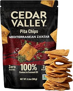 Cedar Valley Mediterranean Spice Pita Chips 6 Pack – Light Golden Pita C...