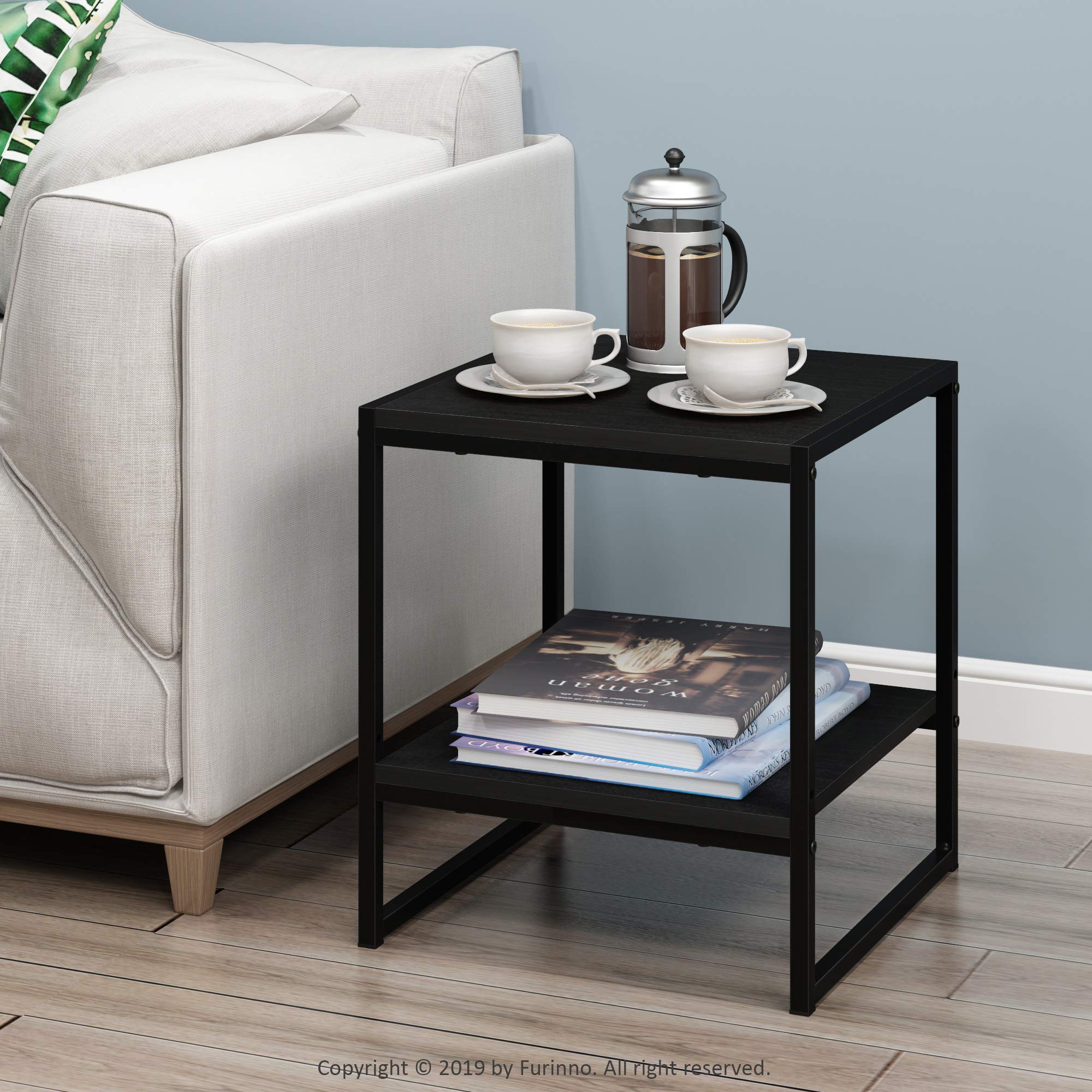 Amazon｜フリノ(Furinno) Camnus Modern Living 2段サイドテーブル
