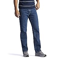 Lee Regular Fit Straight Leg Jeans Jeans Uomo, Blu (Pietra Media)