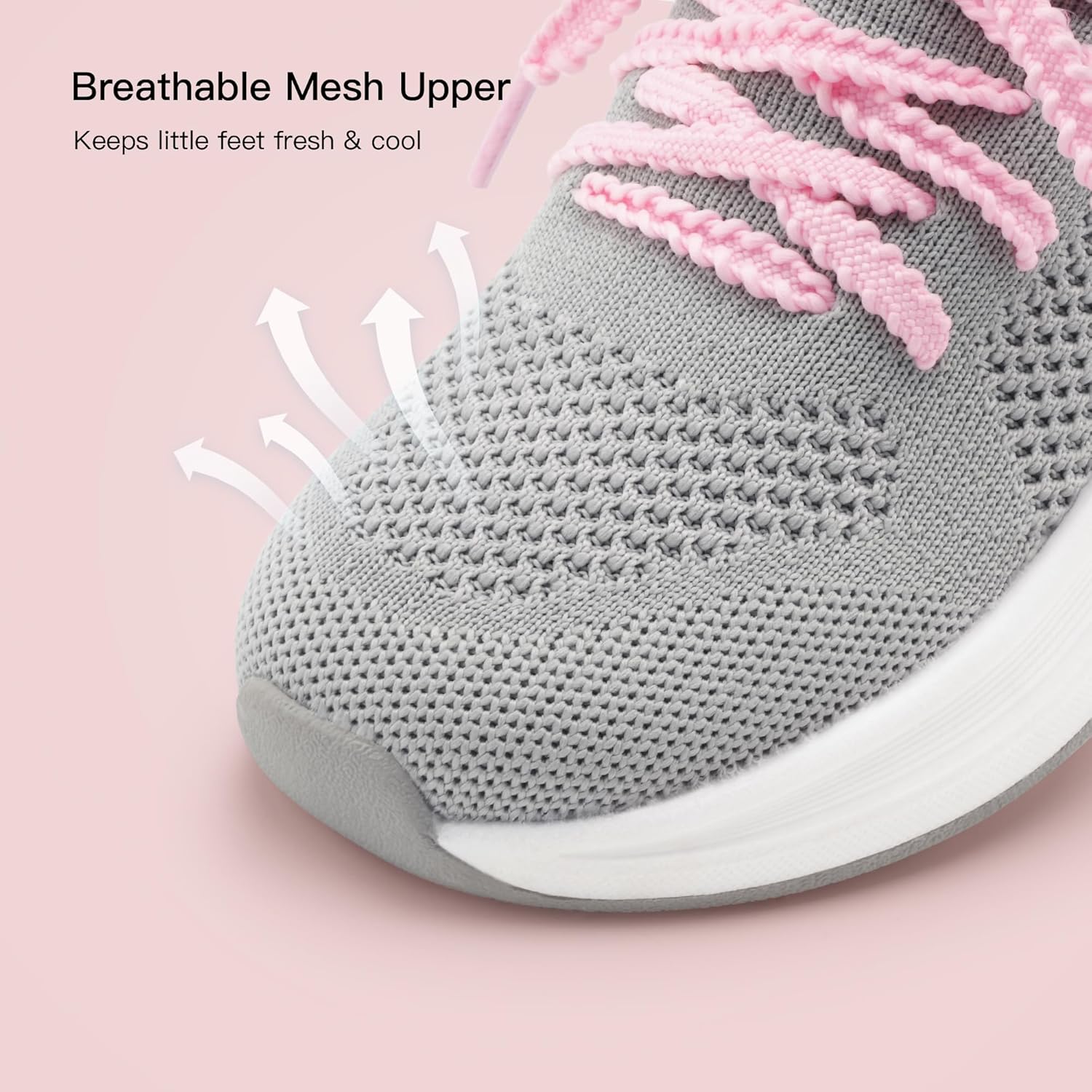 Stelle Girls Sneakers Kids Tennis Running Walking Shoes Slip-On Athletic Non Slip Lightweight Breathable Sport Shoes for Little/Big Kid - Image 4