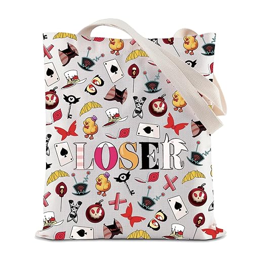 ZJXHPO Hotel Anime Inspired Tote Bag Loser Reusable Grocery Shopping Bag Demon Cartoon Shoulder Bag - C-loser Tote