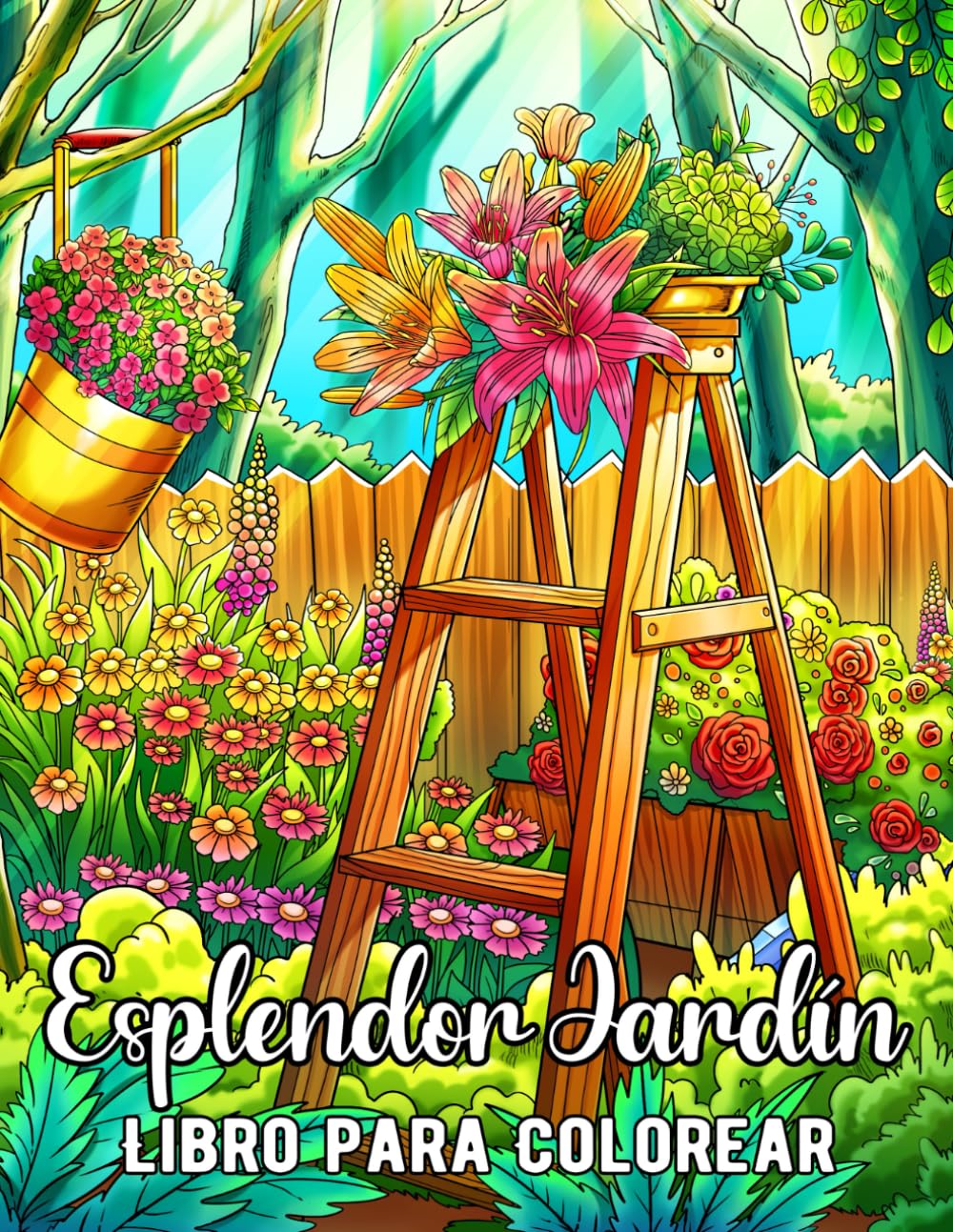 Livre de coloriage adulte fleurs relaxation album illustrations botaniques jardin