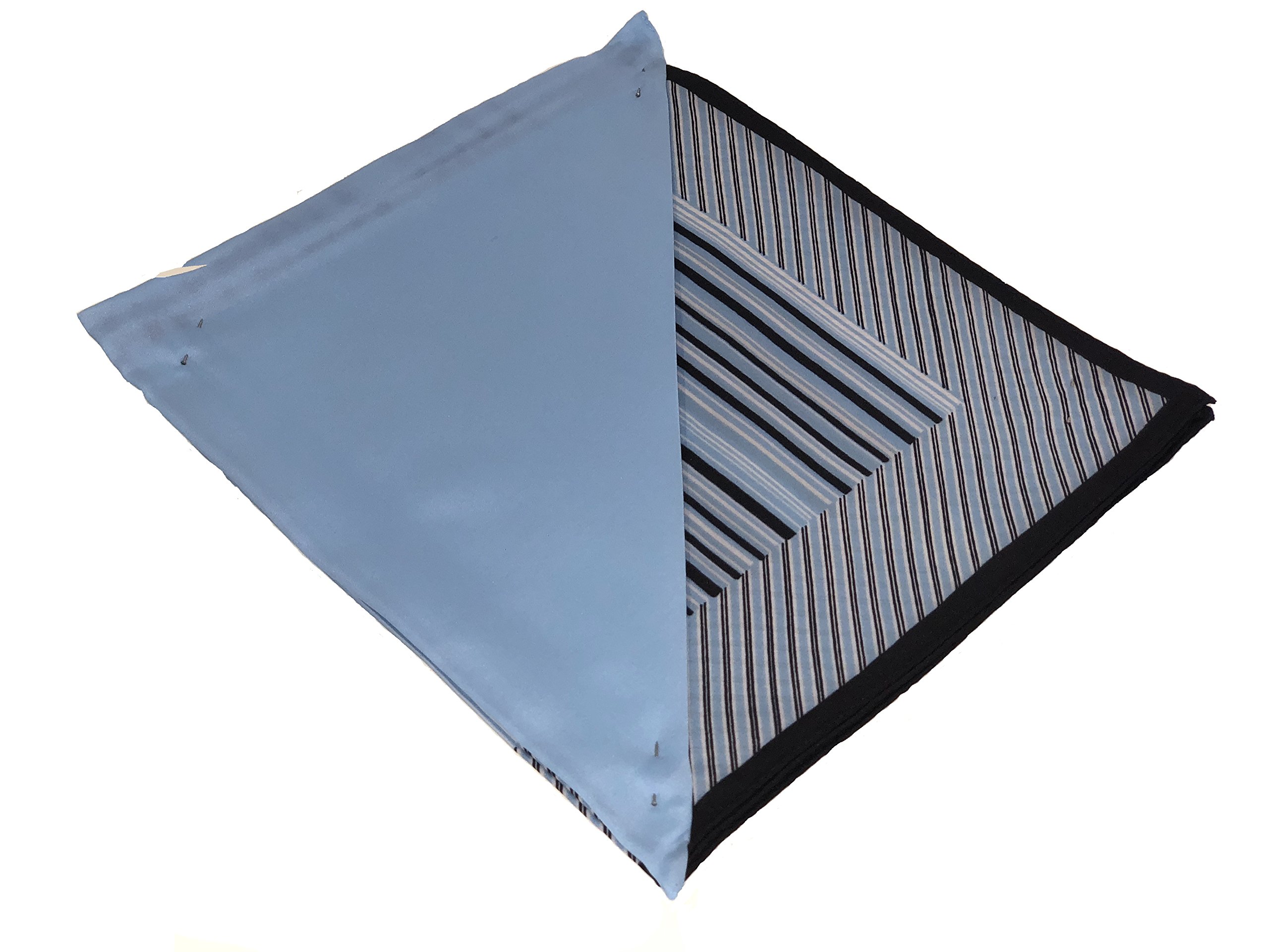 2 Sets Men's Handkerchiefs (One Solid & One Pattern) Pack of 2