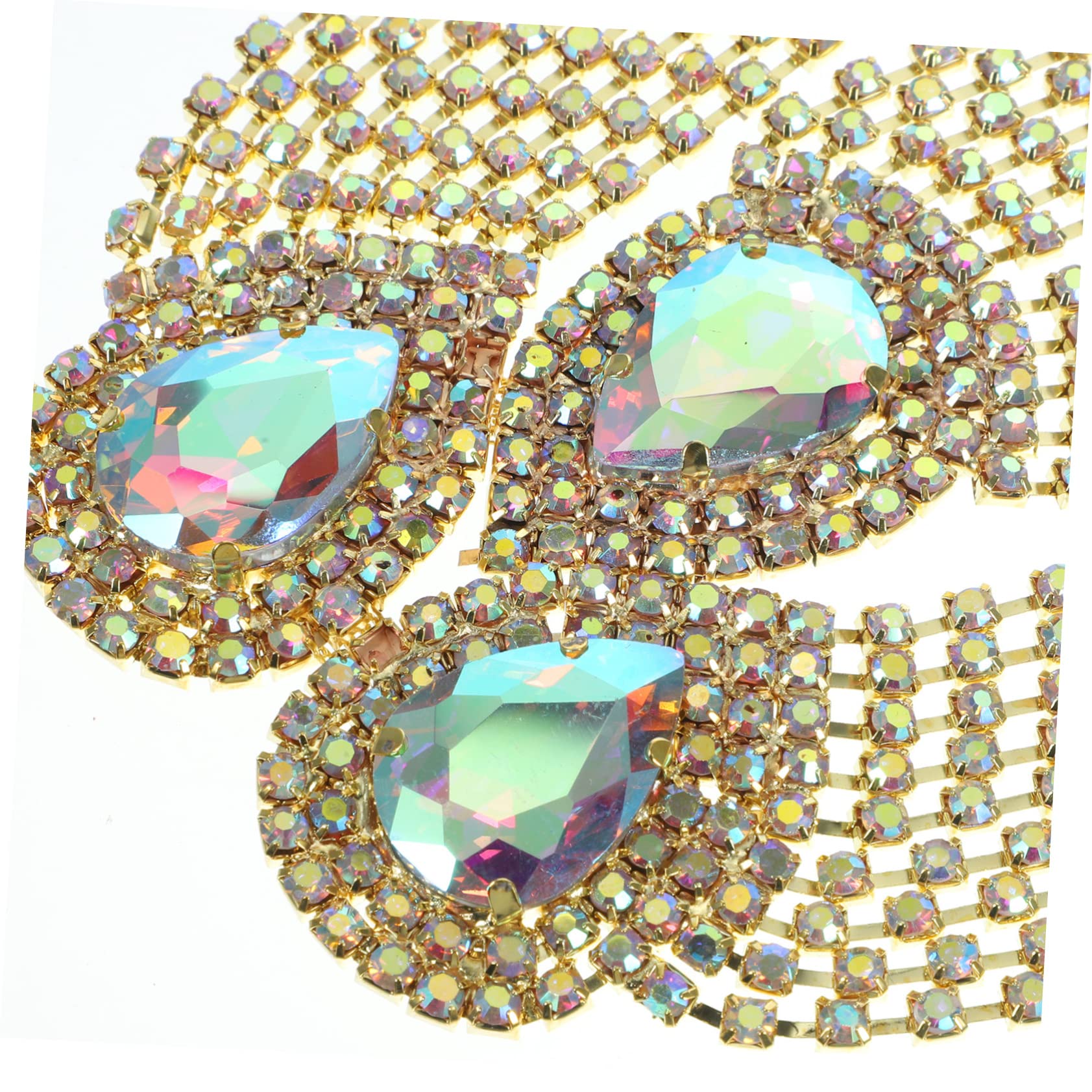 TEHAUX 3pezzi Spilla Decorativa Strass Con Frange Per Abbigliamento Accessorio Per Applique Per Giacche e Vestiti Base Ab