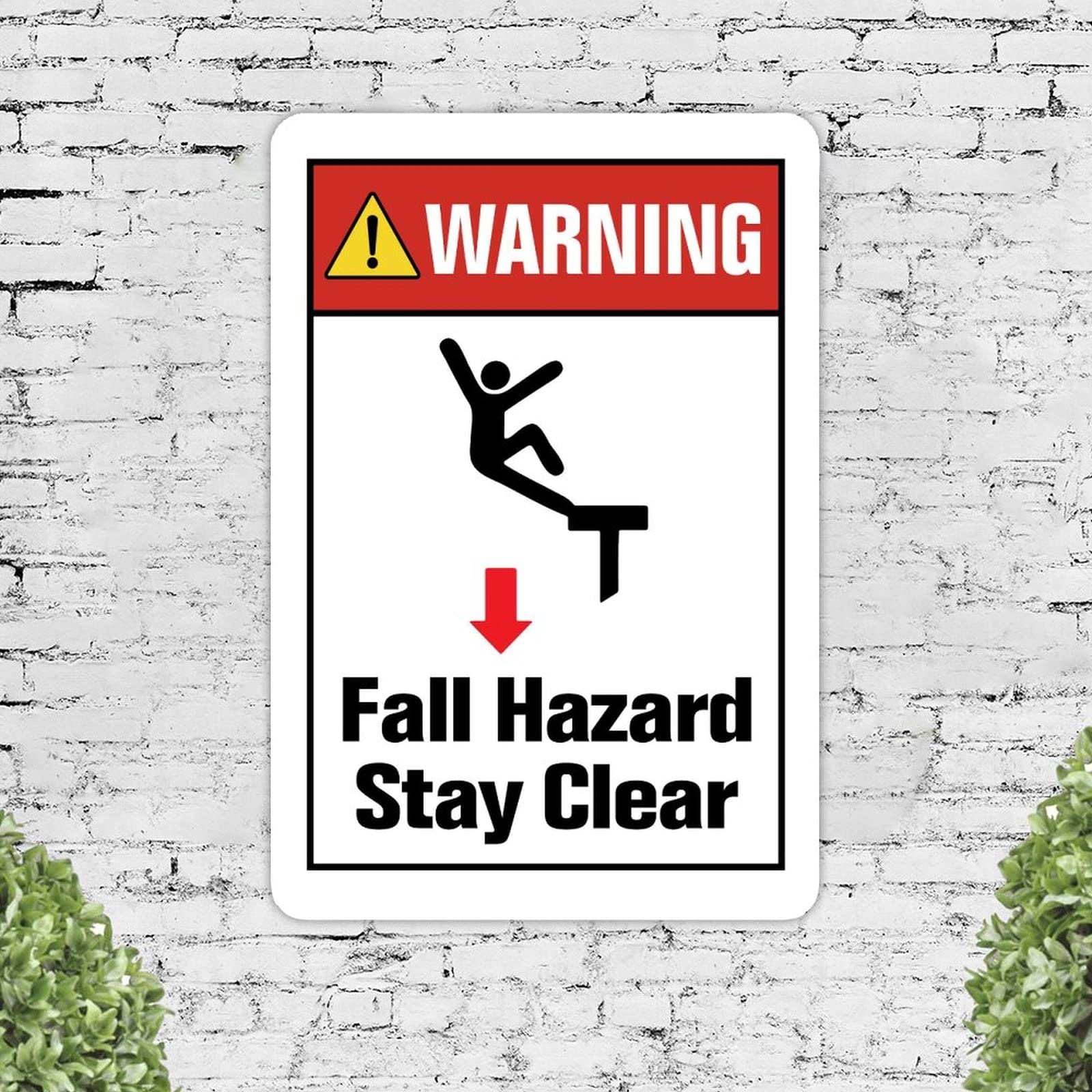 Amazon.com: ENEDNATE Warning Fall Hazard Stay Clear Aluminum