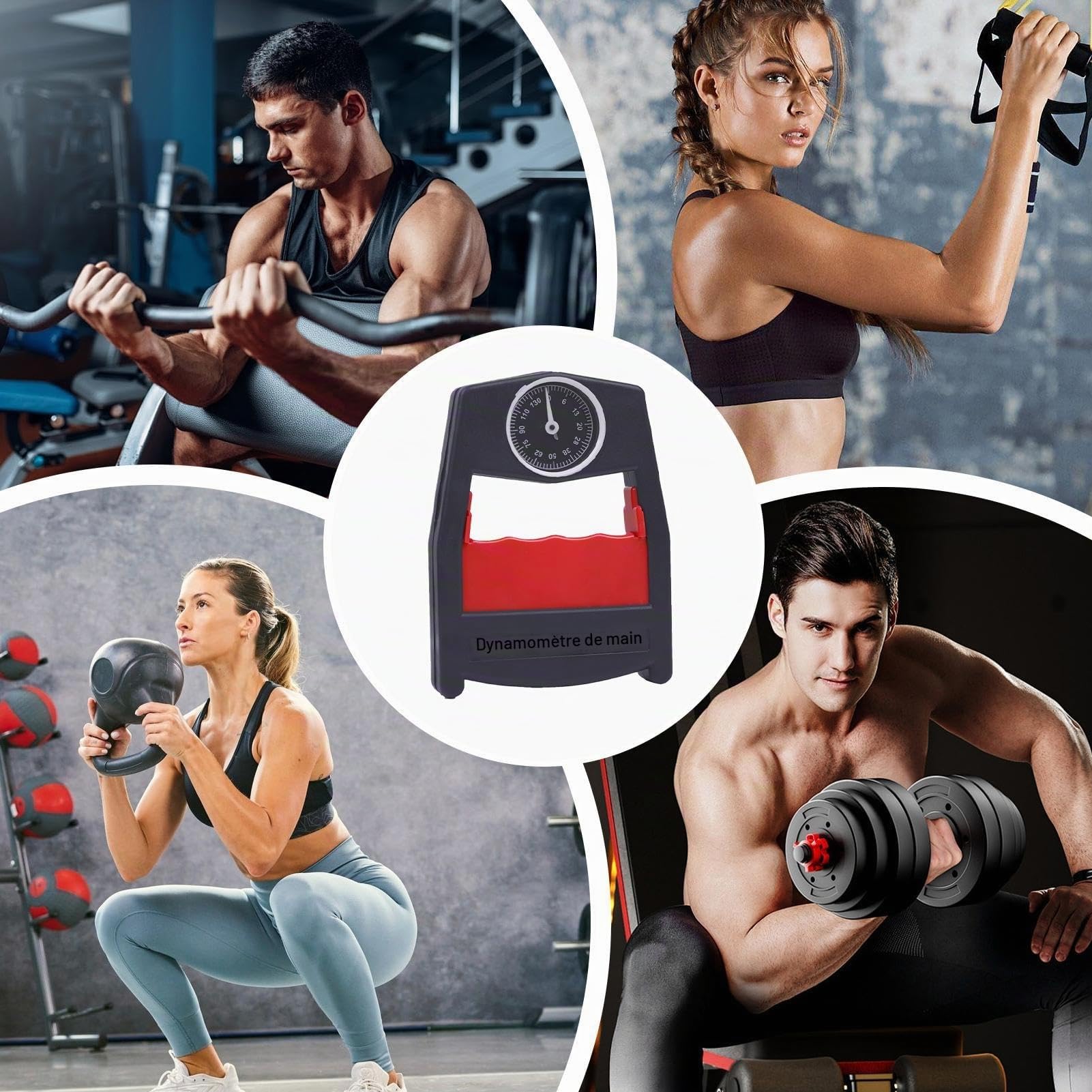 Testeur de force de préhension, dynamomètre à main | Exerciseur de renforcement portable,Dynamomètre Mandureur Mandgrip Metper, Handheld Forenener Exerciseur pour les sports, l'école et l'utilisation
