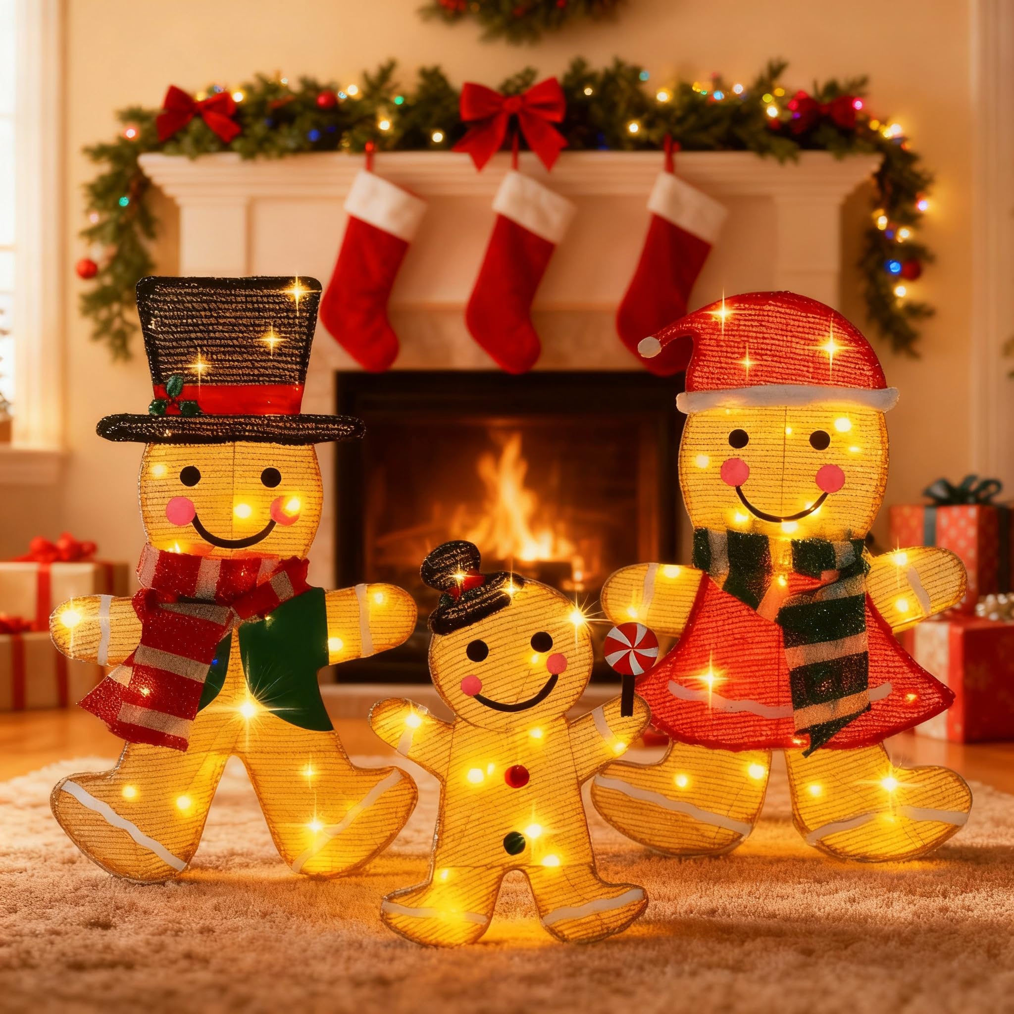 Amazon.com: Light Up Gingerbread Man Christmas Decorations Outdoor