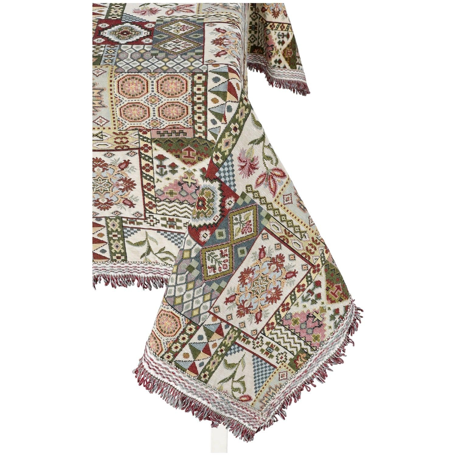 Casatessile Tovaglia copritavolo Elegante Tessuto GOBELIN Jacquard Aurora X - 8 posti 140x220 cm.